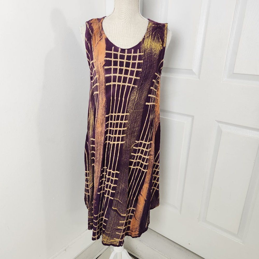 Karma Circle USA Dress Womens OS Free Size Mini Boho Festival African Gauzy